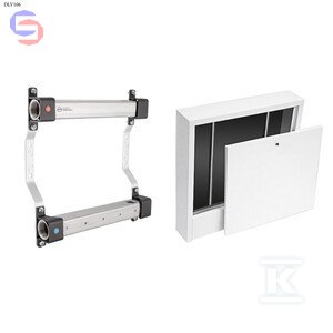 KAN-therm Rozdzielacz InoxFlow 8 obwodów + Szafka natynkowa SWNE-8 585x550x110 mm