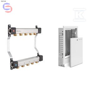 KAN-therm Rozdzielacz InoxFlow 4 obwody + Szafka SWPSE-4 0,64x0,44x0,13m