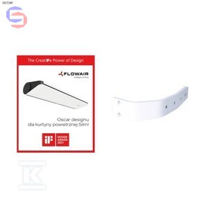 FLOWAIR SLIM N-100 Kurtyna zimna 1,0m biała RAL9003 + wspornik