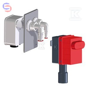 HL Syfon podtynkowy podwójny DN40/50 do pralki i zmywarki DLS486