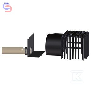 HL Wpust attykowy DN110 z kołnierzem bitumicznym DLV323