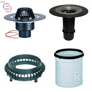 HL Wpust dachowy DN110 pionowy zestaw DLV332 0,4x0,39x0,385m 3,65kg