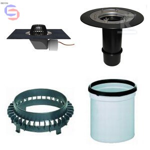 HL Wpust dachowy DN75/110 poziomy podgrzewany zestaw DLV331