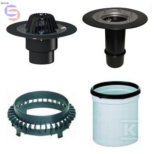 HL Wpust dachowy zestaw DN110 0,39x0,39x0,385m 3,53kg