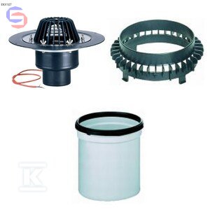 HL Wpust dachowy DN110 pionowy zestaw DLV327 0,2x0,39x0,4m 2,2kg