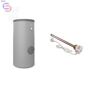 GALMET MAXI PLUS Wymiennik 300L 2xW 2,2+0,9m2 Szary Grzałka 2kW