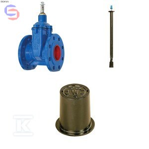 BOHAMET-ARMATURA Zasuwa kołnierzowa F4 DN100 PN16 GJS zestaw