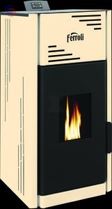 FERROLI BRETA PELLET PRO 12 Termokominek płaszcz wodny 12kW