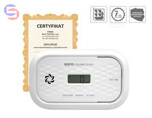 EURA-TECH EURA CD-72A2V7300/B Czujnik czadu 0,22kg 60x190x200mm