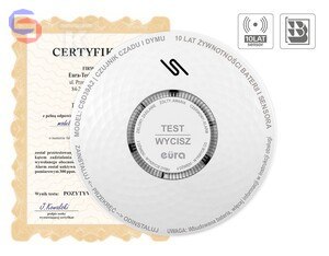 EURA-TECH EURA CSD-39A2 Czujnik czadu i dymu 0,22kg 40x160x215mm