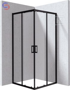 ONNLINE ONNLINE NEW Kabina prysznicowa kwadratowa 80x195 cm Nero Transparent