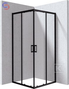 ONNLINE ONNLINE NEW Kabina prysznicowa kwadratowa 90x195 cm Nero Transparent
