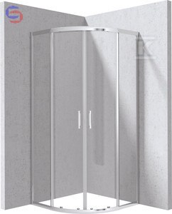 ONNLINE ONNLINE NEW Kabina prysznicowa półokrągła 80x195 cm chrom transparent