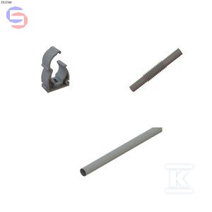 ONNLINE RL-16 Rura PCV 16mm 3m + Uchwyt + Złączka Szara