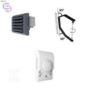 FLOWAIR LEO EL S BMS Nagrzewnica Elektryczna 0,59x0,39x0,55m 22,74kg
