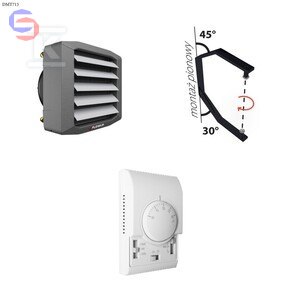 FLOWAIR LEO S2 Nagrzewnica wodna 0,51x0,58x0,46m 13,24kg DMT713