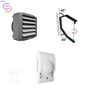 FLOWAIR LEO S3 Nagrzewnica wodna 0,51x0,58x0,46m 13,64kg DMT714