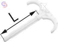 HAK PLASTIKOWY DO RUR PODWÓJ 14-25 80MM KAN-therm