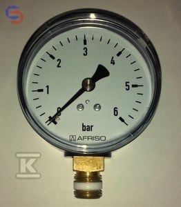 MANOMETR RF63 PIONOWY 1/4" 0-6BAR AFRISO