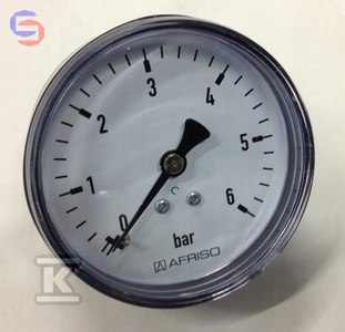 MANOMETR RF63 POZIOMY 1/4" 0-6BAR AFRISO