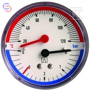 TERMOMANOMETR TM80 20-120C 0-4BAR AX AFRISO
