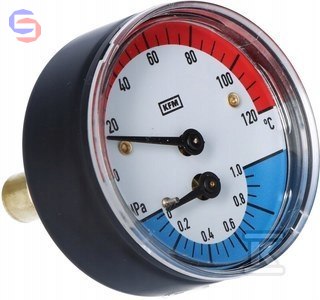TERMOMANOMETR WP63T R1/2 1MPA/120ST.C WIKA