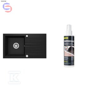 ZLEW ZORBA NERO.1K Z/O+IMPREG.200ML DEANTE