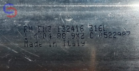 Raccortubi Trójnik Kwasoodporny 316L DN80 88,9x2 mm