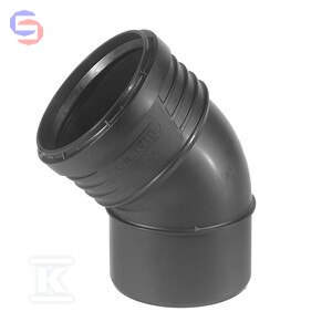 WAVIN SITECH+ Kolano PP-HT 160/45° czarne sanitarny