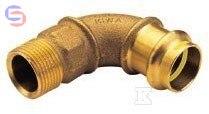 CONEX B PRESS Łuk 90° 22x3/4 GW zewnętrzny miedź