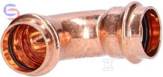 CONEX B PRESS Łuk dwukielichowy 90° 28mm CU