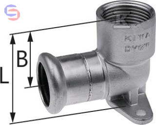 KAN-therm INOX FITTINGS Podejście pod baterię 22x3/4" stal nierdzewna