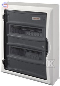 ONNLINE Rozdzielnica natynkowa 2x12 modułowa IP40 dymna 2505-11