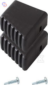 KRAUSE MONTO Stopki podłużne czarne 40x20mm para