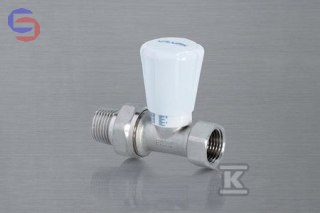 VALVEX ACTIV PLUS Zawór grzejnikowy prosty 1/2" niklowany