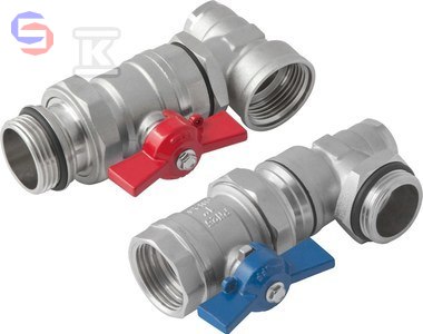 KAN-therm MANIFOLDS ACCESSORIES Zestaw przyłączeniowy kątowy G1"xG1" 0.14x0.14x0.06m 1.21kg