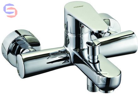 FERRO ALGEO Bateria wannowa ścienna chrom 0.14x0.18x0.23m