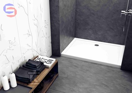 ONNLINE Brodzik prostokątny 80x100x5,5 cm FI 90 akryl