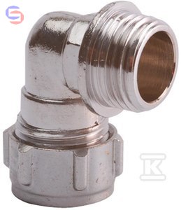 CONEX COMPRESSION Kolano chrom 15x1/2 mosiężne zaciskowe