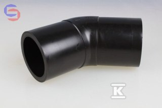 AGRU Łuk doczołowy 45° 110x6.6 SDR17 PE gaz/woda
