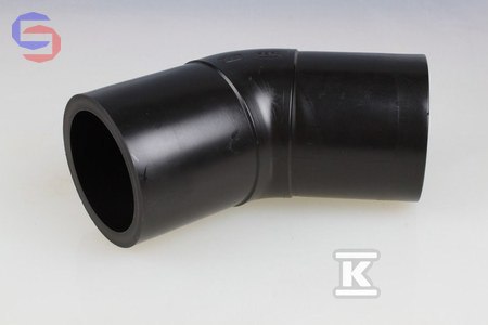 AGRU Łuk doczołowy 45° 110x6.6 SDR17 PE gaz/woda