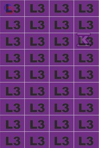ONNLINE NOZ-L3 Tablica oznacznikowa FAZA L3 36 naklejek 0,12x0,18m