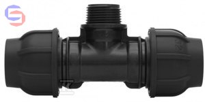 GEBO GEBO PLAST Trójnik zaciskowy PP 90° 25x3/4"x25 GZ PN16