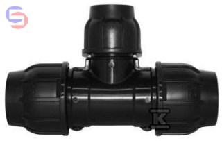 GEBO GEBO PLAST Trójnik zaciskowy PP 90° 25x20x25 PN16