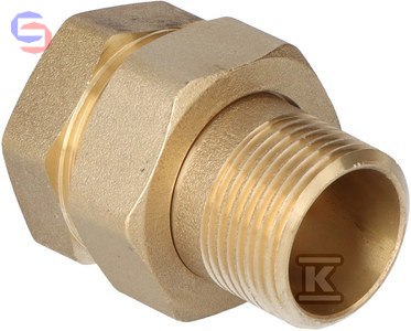 ONNLINE TWIST Śrubunek prosty krótki 1" mosiądz