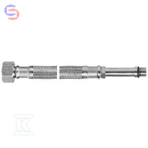 FERRO Wąż L40 10x3/8 M10x3/8 stalowy oplot 0,44m