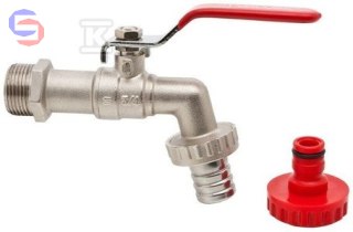 VALVEX OLIGO Zawór kulowy czerpalny 3/4" niklowany stal