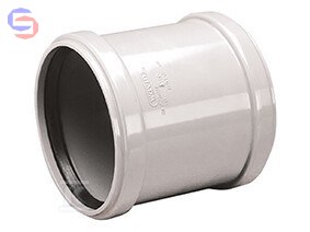 Wavin Złączka HT 2-kielich 50 mm Szara Sanitarna