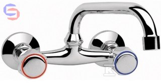 VALVEX CLASS Bateria umywalkowa ścienna chrom 0.08x0.15x0.26m