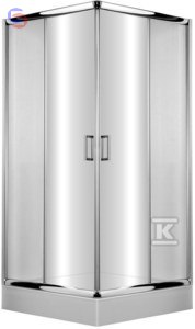 ONNLINE Kabina prysznicowa kwadratowa 80x80x185cm szkło hartowane 5mm chrom